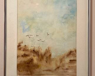 H.K. Landscape Watercolor Paintings, Contemporary Impressionist Nature Scenes