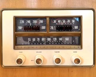 Stromberg-Carlson Mid Century Modern Radio Phonograph Console Cabinet, Vintage Stereo Record Player, MCM Entertainment Center
