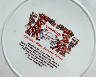 Wedgwood Tonatiuh Aztec Sun Calendar Plate 1977