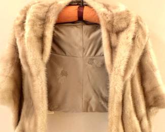 Mink Fur Evening Stole Wrap Capelet Luxury Vintage Fur