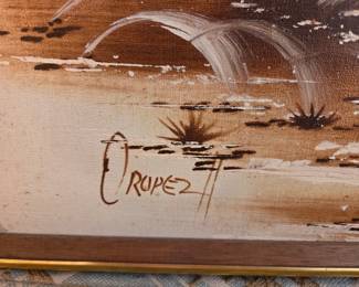 Landscape Oil Painting Signed by artist Eduardo Oropeza