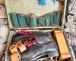 Chicago Roller Skate Co. Antique Roller Skates with Original Carrying Case