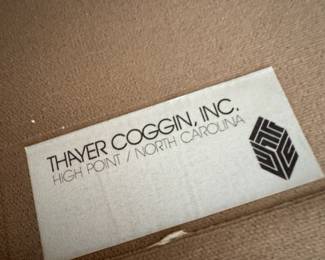 Thayer Coggin Brass Frame Lounge Chair