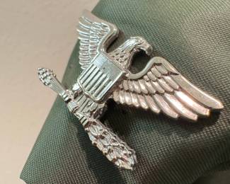 U.S. Military Olive Drab Raincoat with Army Staff Insignia