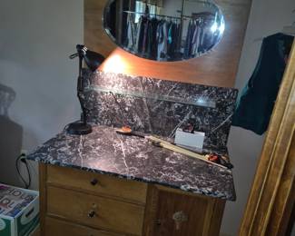 Marble top dresser