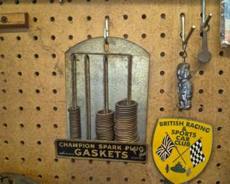 Antique Champoin Spark plug display