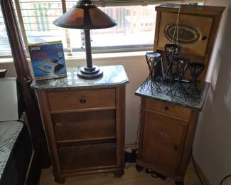 Marble top side table