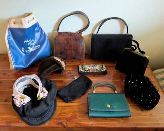 Vintage hats and bags