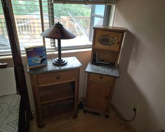 Marble top side tables