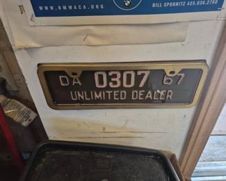 Vintage Dealer Plate
