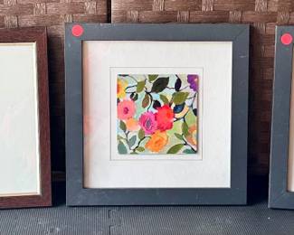 Vintage stained glass floral and prints