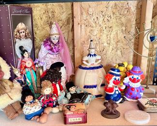 Asstd vintage dolls, kitsch.