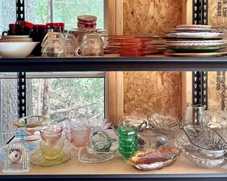 Antique and vintage glass ware
