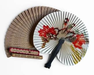 1950s Keep Cool And Be Gay Foldaway Hand Fans More Fans