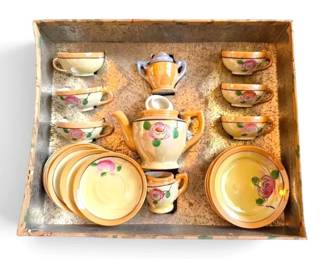 Vintage Little Hostess Lusterware Tea Set With Original Box