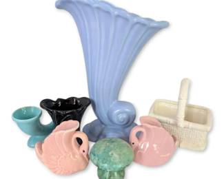 Cornucopia Vase, Swans, Alabaster Mushroom, More Ceramic Decor
