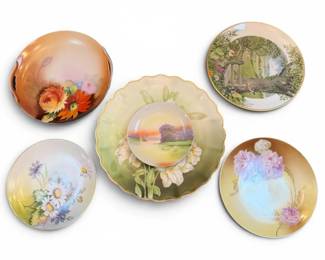 Floral Scenery Collectible China Plates
