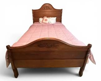 Antique VictorianStyle Headboard, Footboard, Bed Frame Full Sized