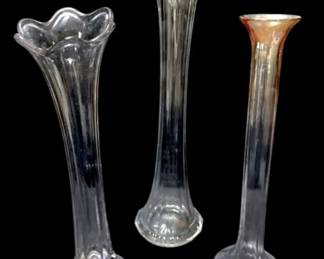 Clear Swung Glass Vases