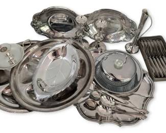 SilverPlated Dishes Decor