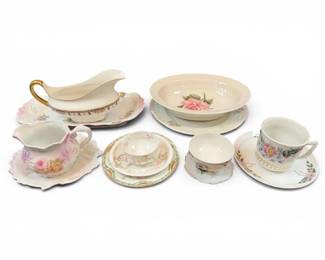Pink Gold Floral China Dishes