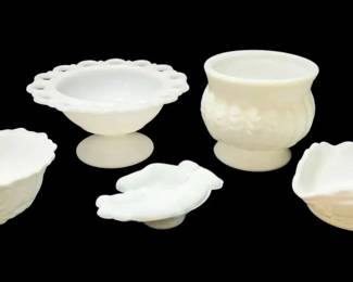 Milk Glass Pieces Randall, Indiana Glass More