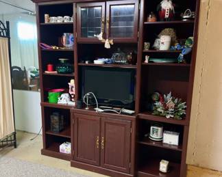 Desk with hutch and shelves