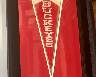 Ohio State framed pennant