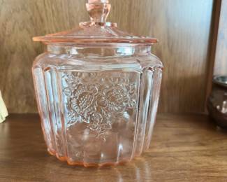 Pink depression glass