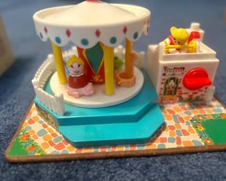 Vintage Fisher Price Little People Merry go round
