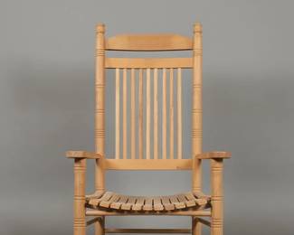 Cracker Barrel Oak Spindle Back Rocking Chair