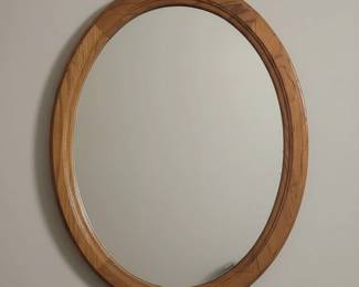 Antique Tiger Oak Cheval Mirror