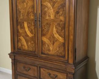 Thomasville Italian Provincial Burl Wood Armoire
