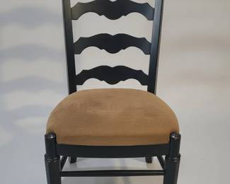 French Country Style Ladder Back Upholstered Dining Chair