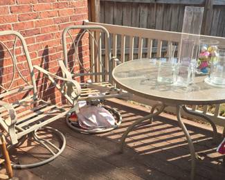 Wrought Iron Patio Bistro Set