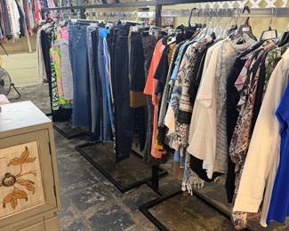 Most are new on this rack with original price tags.