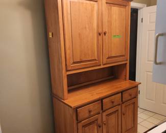 $100. Two pieces solid pine hutch