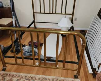 Antique brass bed, full size. $100.00