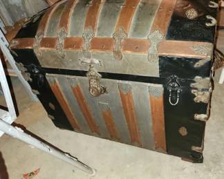 Antique steamer trunk