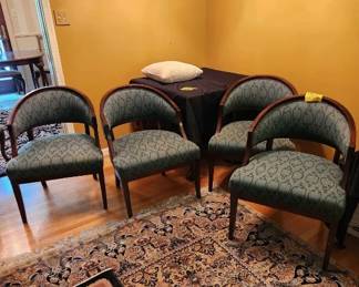 Set of 4 upholstered chairs by Hickory Chair.$ 180.00