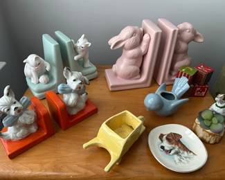 Vintage ceramic bookends