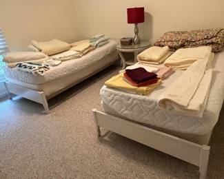 2 twin beds. Low profile headboards and footboards