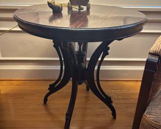 Round wooden table