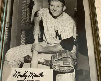 Signed Mickey Mantle photo