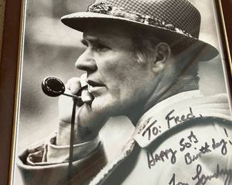 Signed Tom Landry photo