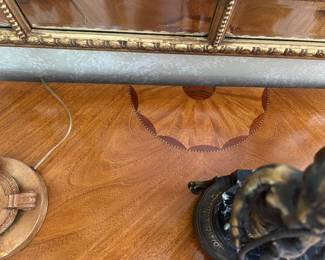 Detail of top of cabinet