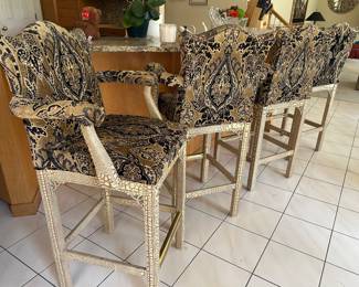 4 upholstered bar stools 