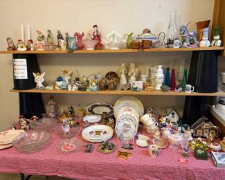Fenton, Roseville, plats, figurines, decor