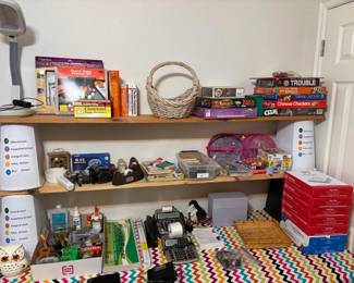 games, puzzles, office supplies