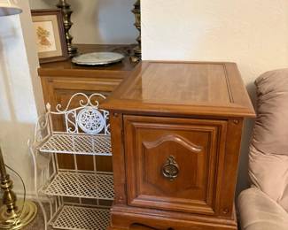 side tables, lamps, shelves